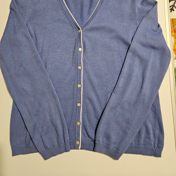 Brooks Brothers 346 Cardigan Blue Size Medium - Picture 2 of 11